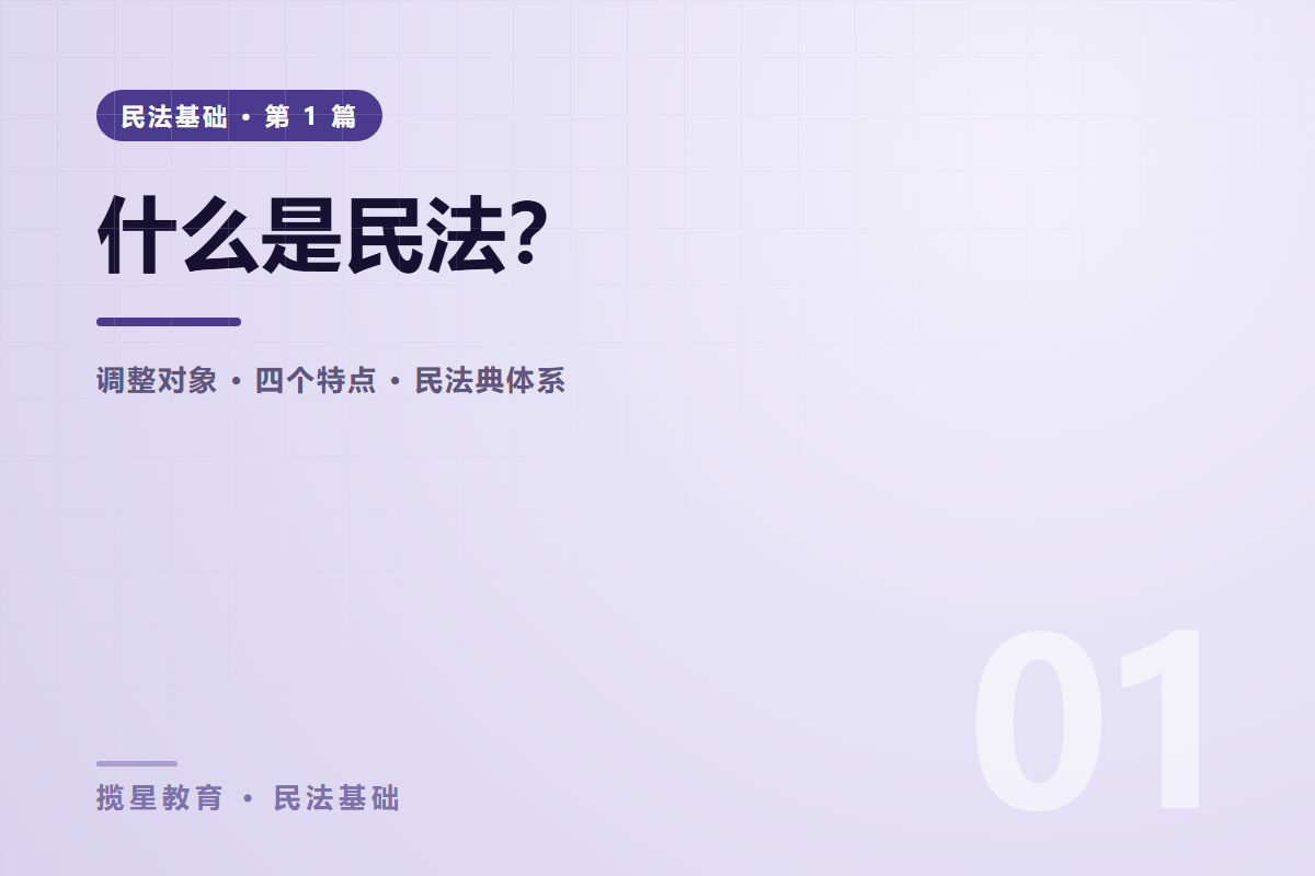 行业资讯 - 揽星教育民法基础系列 - 什么是民法？